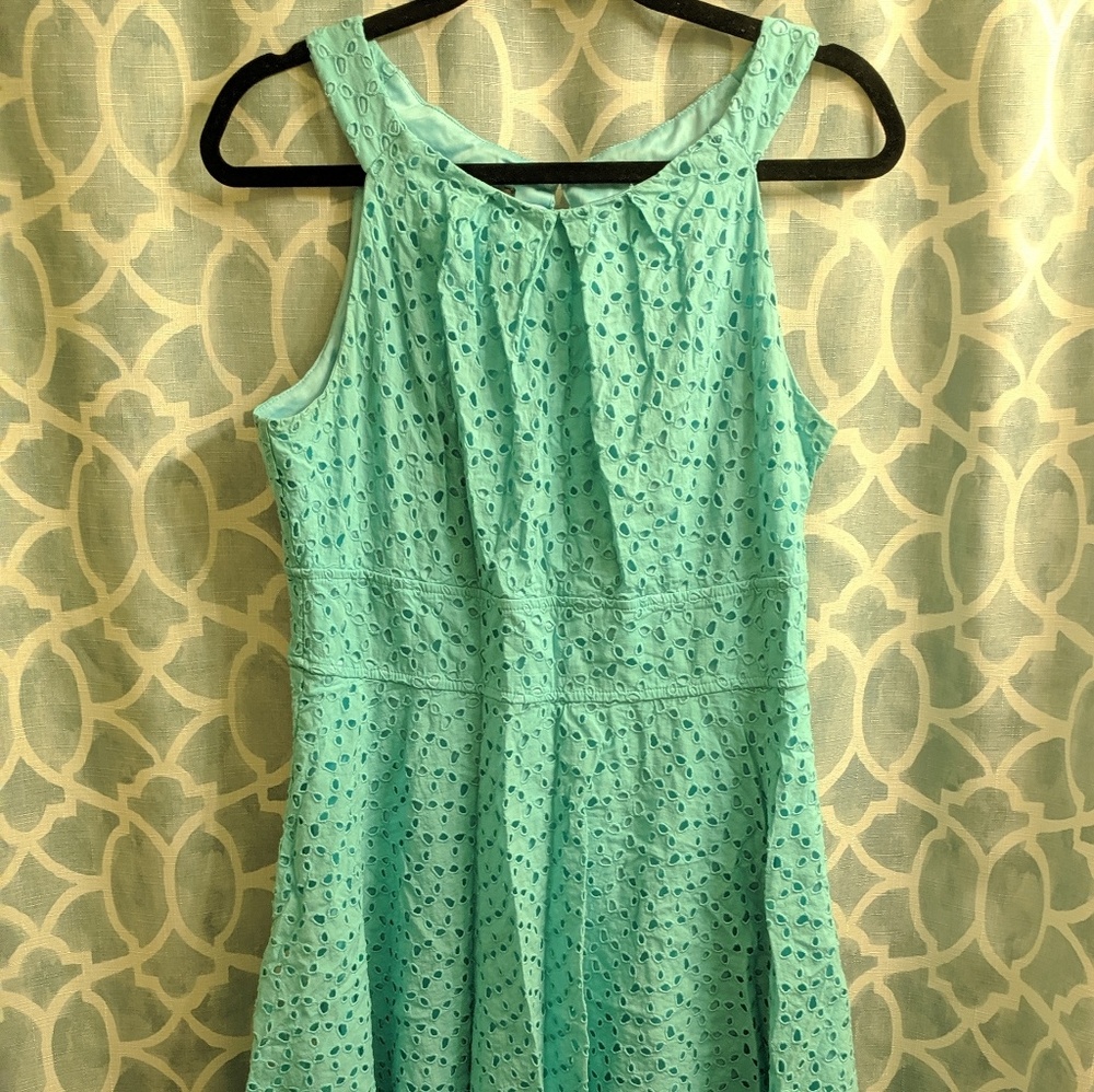 Mint eyelet summer dress